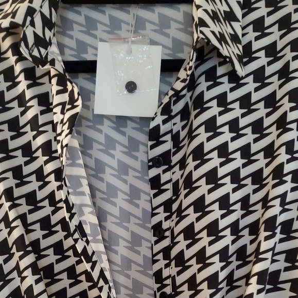 NWT Zurich Button Down Houndstooth Bodysuit - Picture 6 of 6
